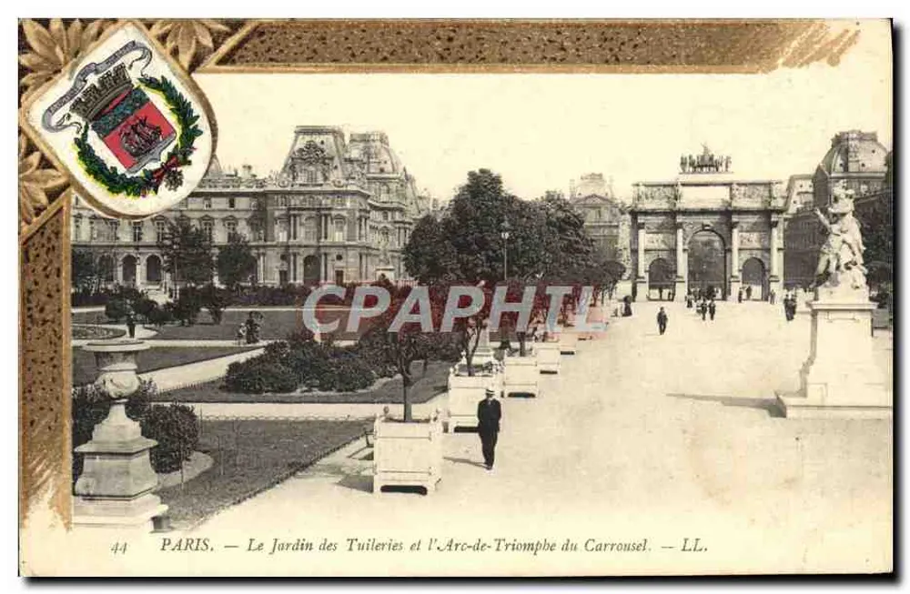 Paris — Der Tuileries-Garten und der Arc-de-Triomphe du Carrousel — LL. — Nr. 44 - Vorderseite