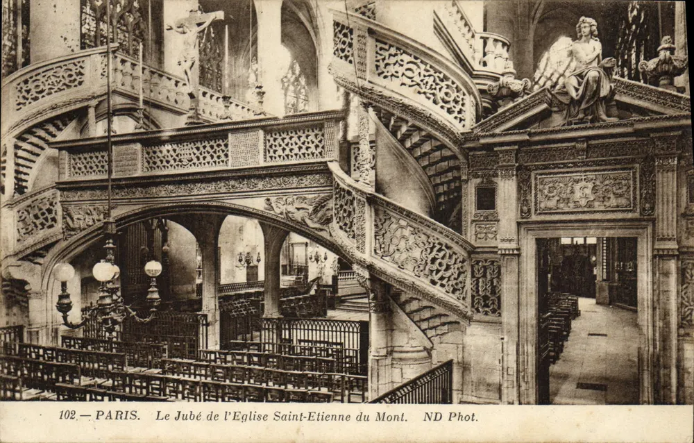 Paris — Der Jubé der Kirche Saint-Etienne du Mont — ND Phot. n° 102 - Vorderseite