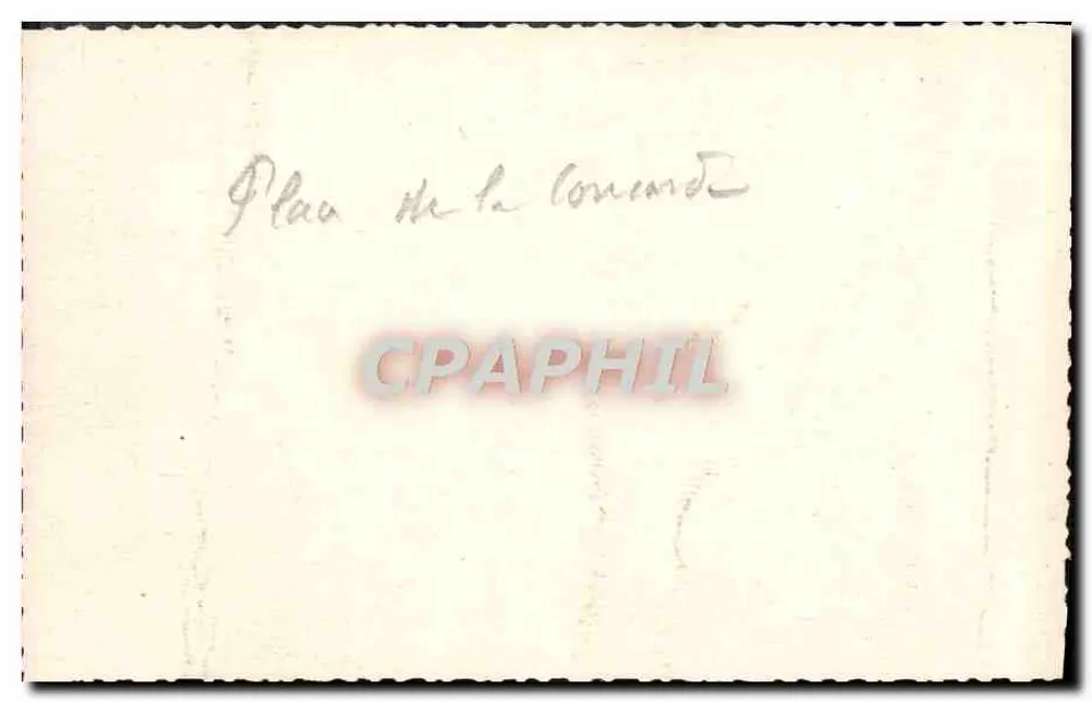 Place de la Concorde — Paris — unbekannter Verleger - Rückseite