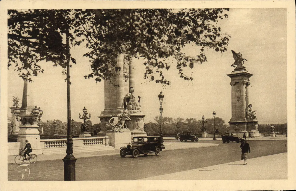 Brücke Alexandre-III — Paris — unbekannter Verlag, Seriennummer nicht sichtbar - Vorderseite