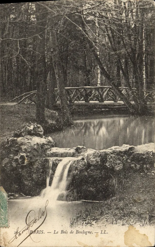 Il Bois de Boulogne — Parigi — editore LL - Recto