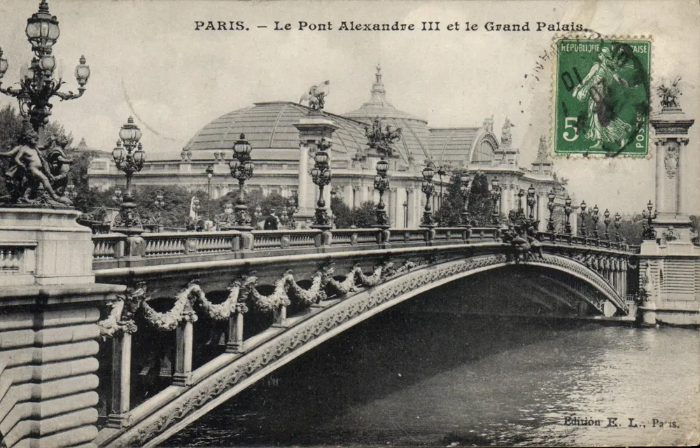 Paris — Die Brücke Alexandre III und das Grand Palais — Édition E. L., Paris - Vorderseite