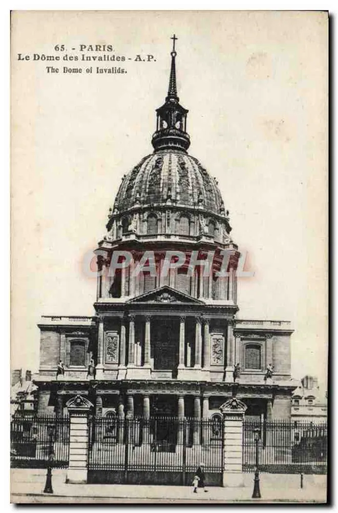 O Dôme dos Invalides — Paris — A.P. — n°65 - Frente