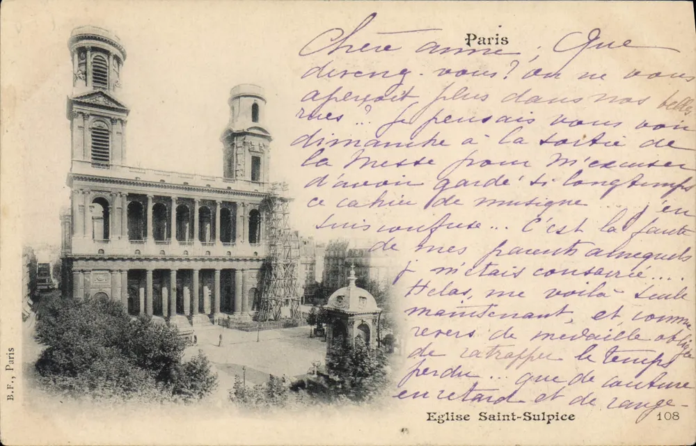 Igreja de Saint-Sulpice — Paris — B.F. Paris, n°108 - Frente