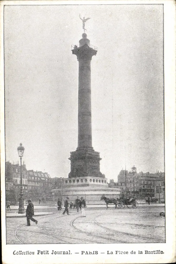 Paris — A Praça da Bastilha — Coluna da Bastilha — Coleção Petit Journal - Frente