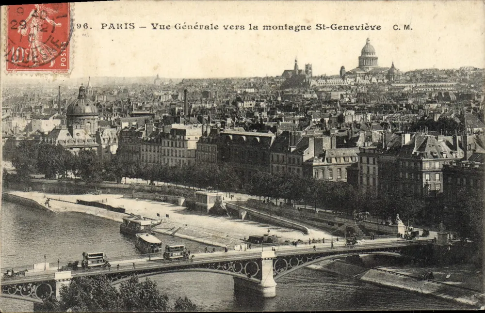 Paris – Allgemeiner Blick Richtung Berg Saint-Geneviève — C.M. - Vorderseite