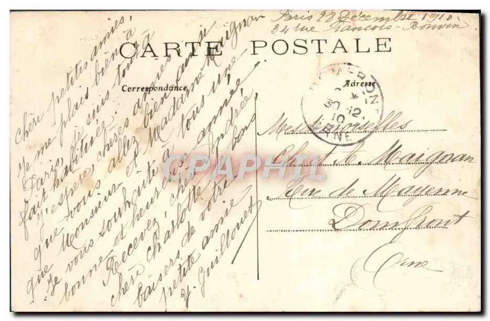 Paris – Allgemeiner Blick Richtung Berg Saint-Geneviève — C.M. - Rückseite