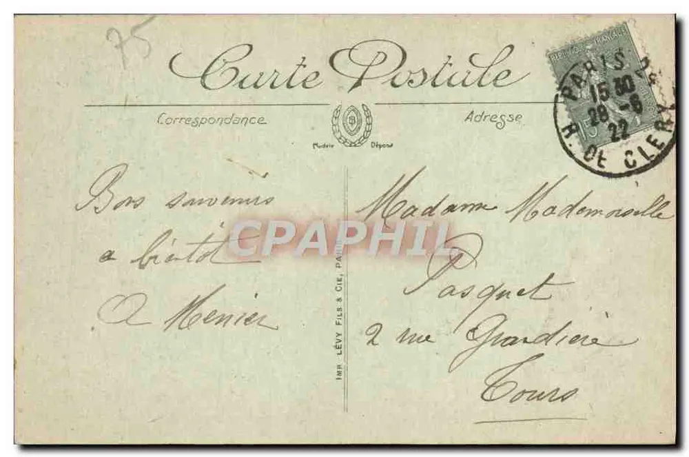 Paris — O Panteão — LL. — n° 872 - Verso