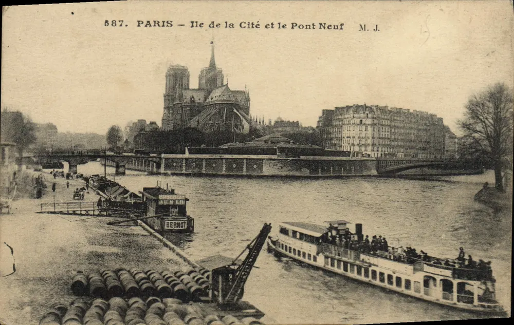 PARIS — Île de la Cité und der Pont Neuf — M. J. — n° 587 - Vorderseite