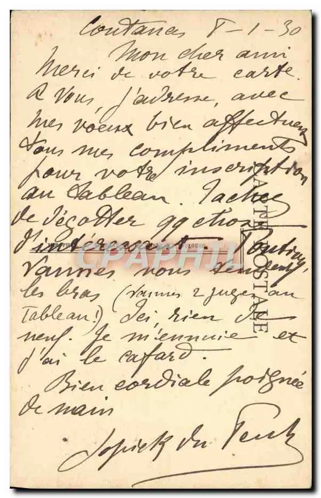 Coutances — Conjunto da Igreja de São Pedro — editor não visível - Verso
