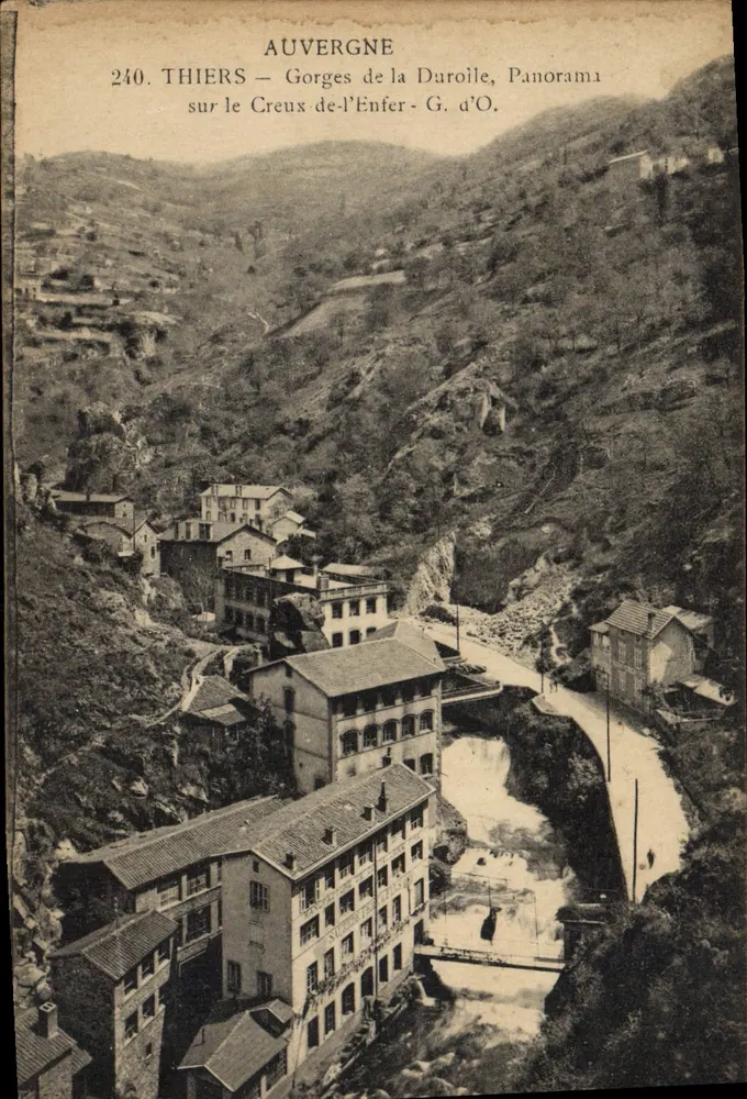 Thiers — Schluchten der Duroïle, Panorama — G. d'O. - Vorderseite