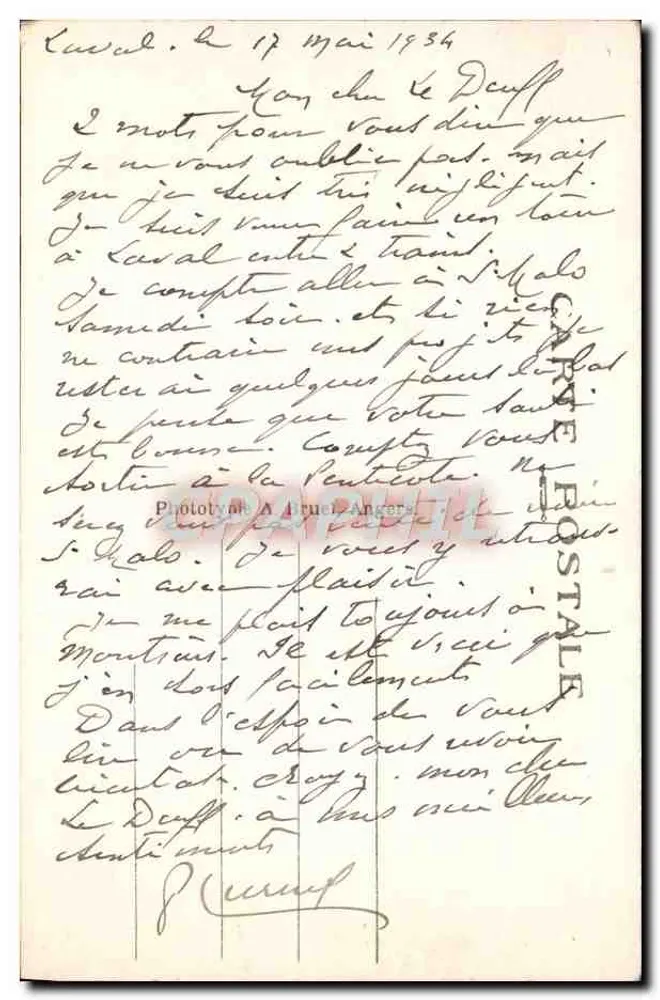 Laval (Mayenne) — Vista geral — A. B. - Verso