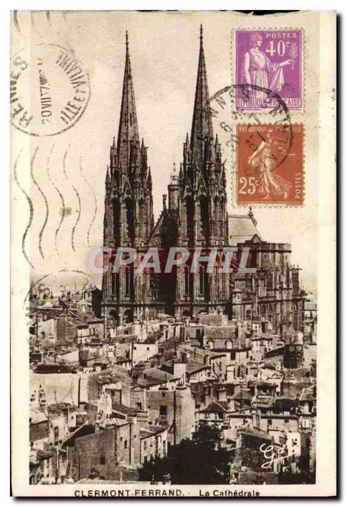 Clermont-Ferrand — A Catedral — J. Goutietangas, editor 1098 - Frente