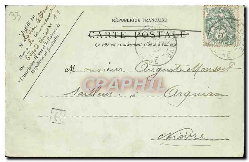 Saint-Denis — L'Hôtel-de-Ville et la cathédrale — éditeur LL. n° 65 - Verso