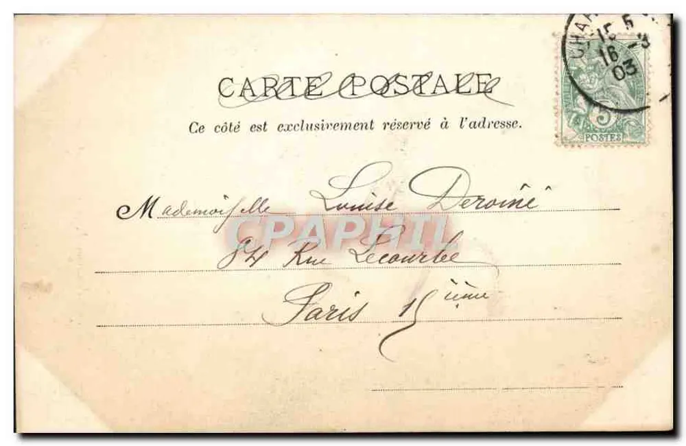 Chartres — Die Kathedrale, Ansicht vom Porte Guillaume — Sammlung A. E. B. - Rückseite