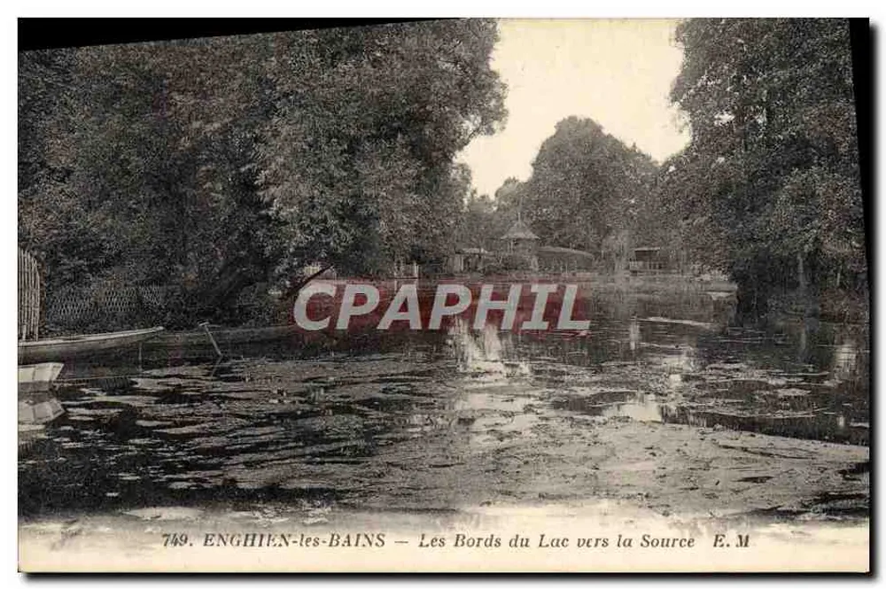 Enghien-les-Bains — As Margens do Lago em Direção à Fonte — E.M. n°749 - Frente