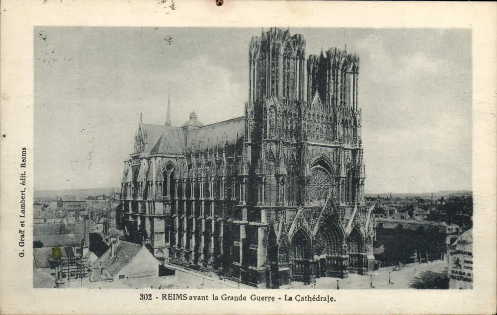 Reims vor dem Ersten Weltkrieg — Die Kathedrale — G. Graff et Lambert, Verlag Reims, Nr. 302 - Vorderseite