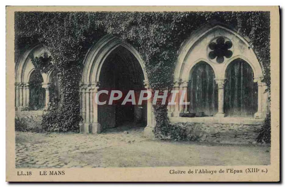 Cloître da Abadia de l'Épau (século XIII) — Le Mans — LL.18 - Frente
