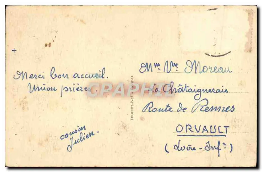 Rennes — A Catedral — Laurent-Nel, n°4434 - Verso