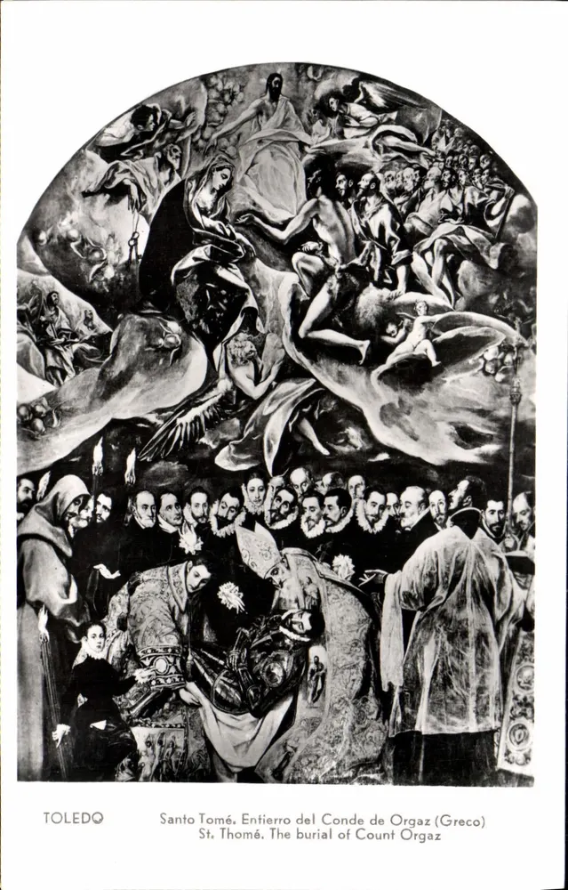 Toledo — Die Beerdigung des Grafen von Orgaz — von El Greco - Vorderseite
