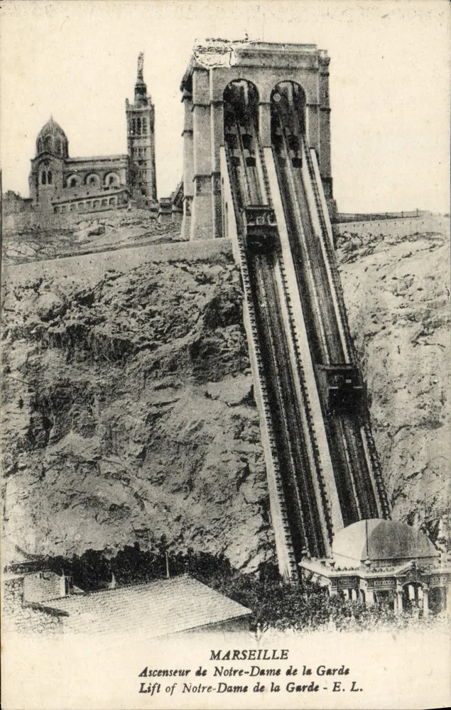 Aufzug der Notre-Dame de la Garde — Marseille — E. L. - Vorderseite