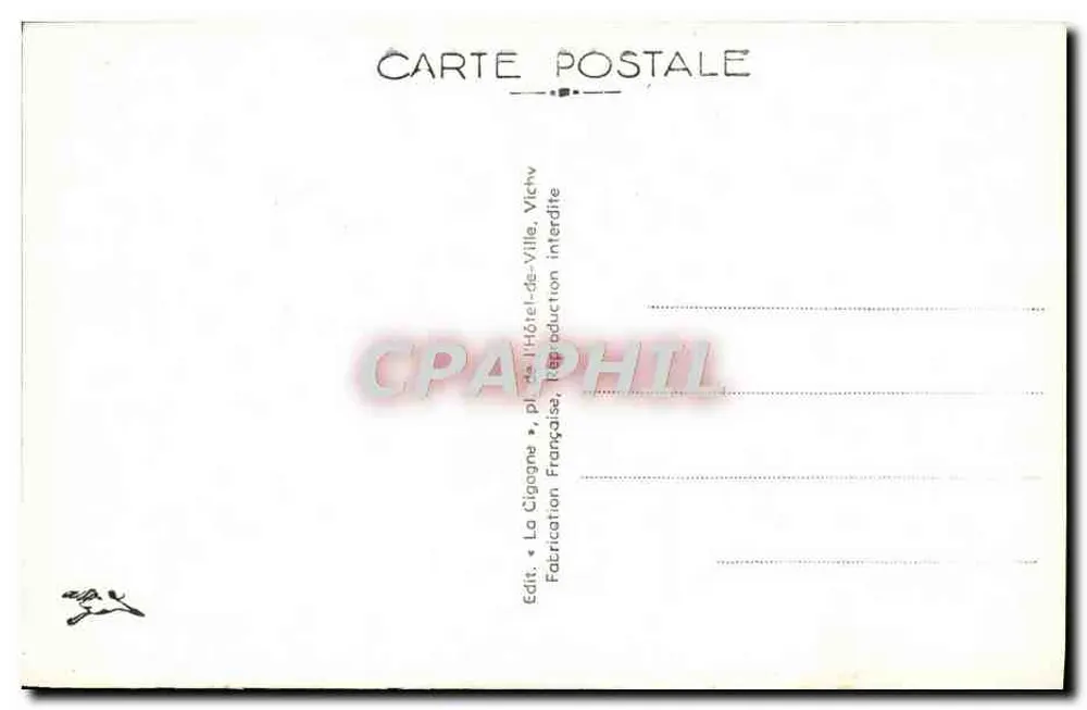 La Bourboule — Ansicht der Ufer und Brücken der Dordogne — La Cigogne, n°3003 - Rückseite
