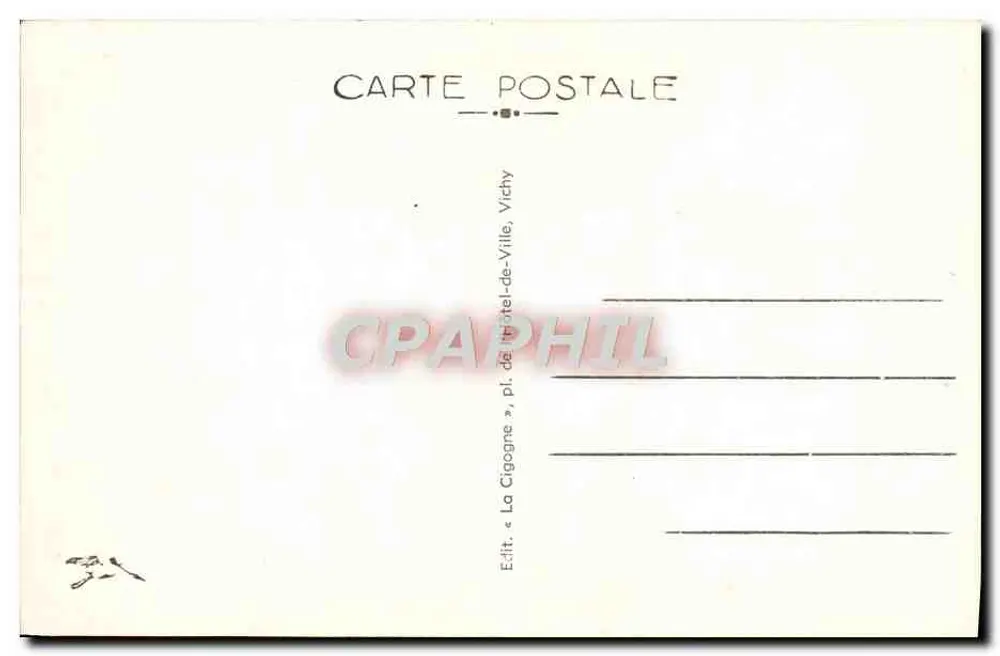 La Bourboule — Panorama — Die Monts Dore und die Dordogne-Tal — Verlag: La Cigogne, Vichy - Rückseite
