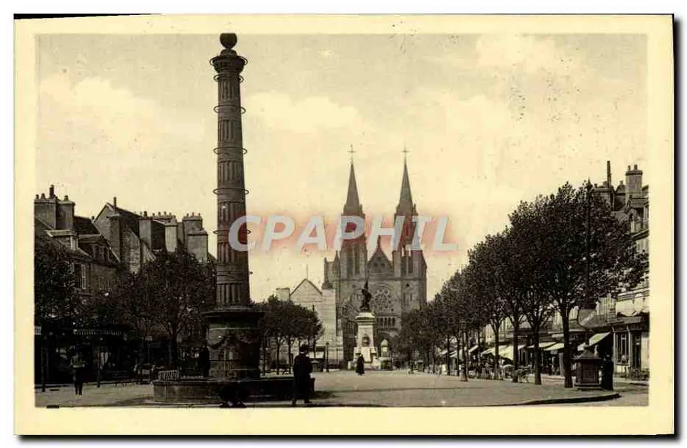 Moulins — Praça d'Allier — editor anônimo, número de série não visível - Frente