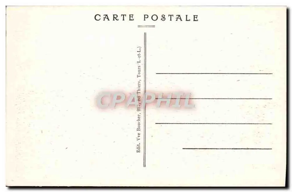 Castelo de Chenonceaux (Loire-et-Cher) — Fachaça Oeste sobre o Cher — A. B. - Verso