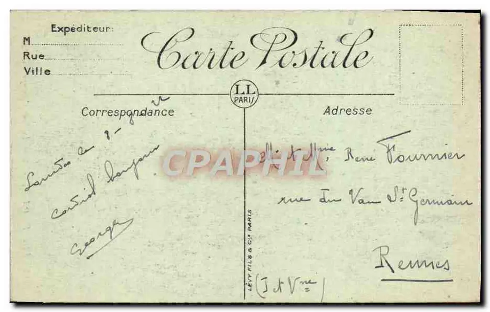 Env. de Cauterets — O Ponte da Espanha — LL - Verso