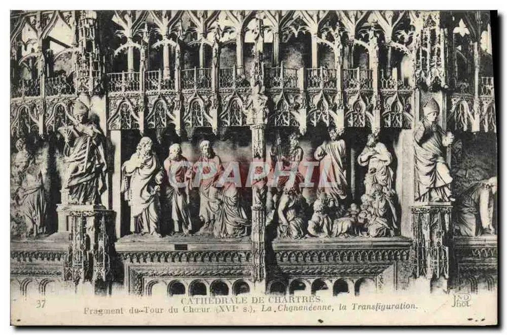 Kathedrale von Chartres — Fragment des Chorwegs (16. Jh.), La Chnannéenne, die Verklärung — J. D. Jollet, n°37 - Vorderseite