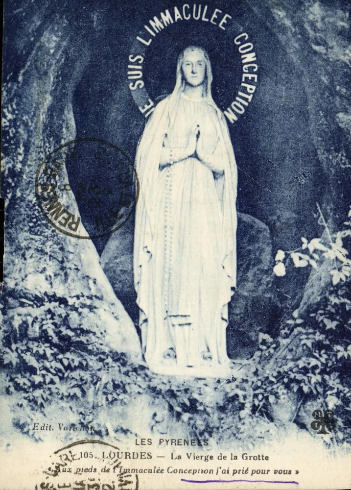 Lourdes — La Vierge de la Grotte — Edit. Varichon n°105 - Frente