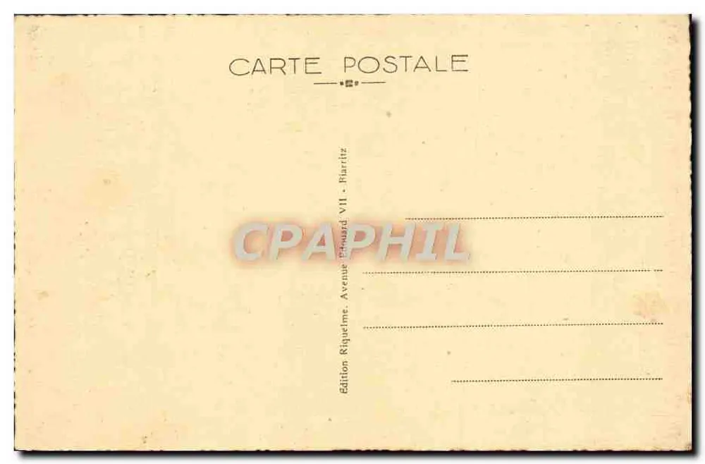 Biarritz — Allgemeiner Blick auf die Grande Plage — Riquetine-Ausgabe, Avenue Fournard VII - Rückseite