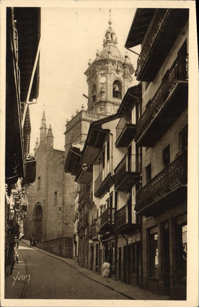La Calle Mayor — Fontarabie — Verlag Yvon, n°12 - Vorderseite