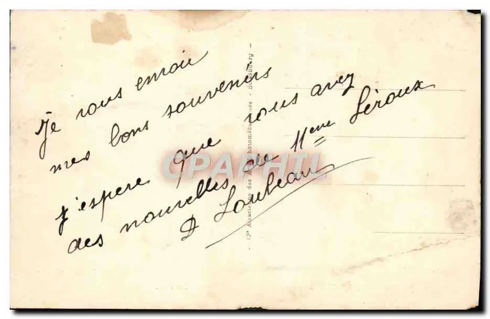 Les SABLES-D'OLONNE — Le Port — éditeur A. L. H. (n° 16) - Achterkant