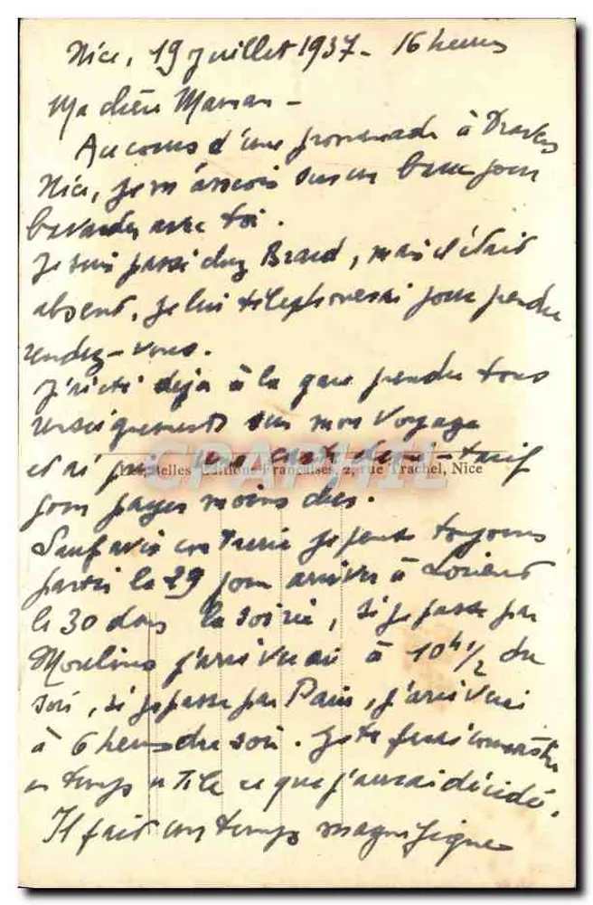 Nice. O Jardim Albert 1er — B.E.F. — n°297 - Verso