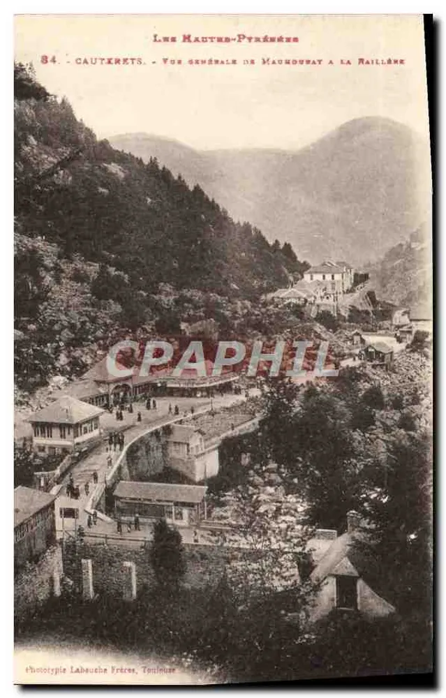 Cauterets — Allgemeine Ansicht von Maumouay nach La Raillère — Phototypie Labauche Frères, Toulouse - Vorderseite