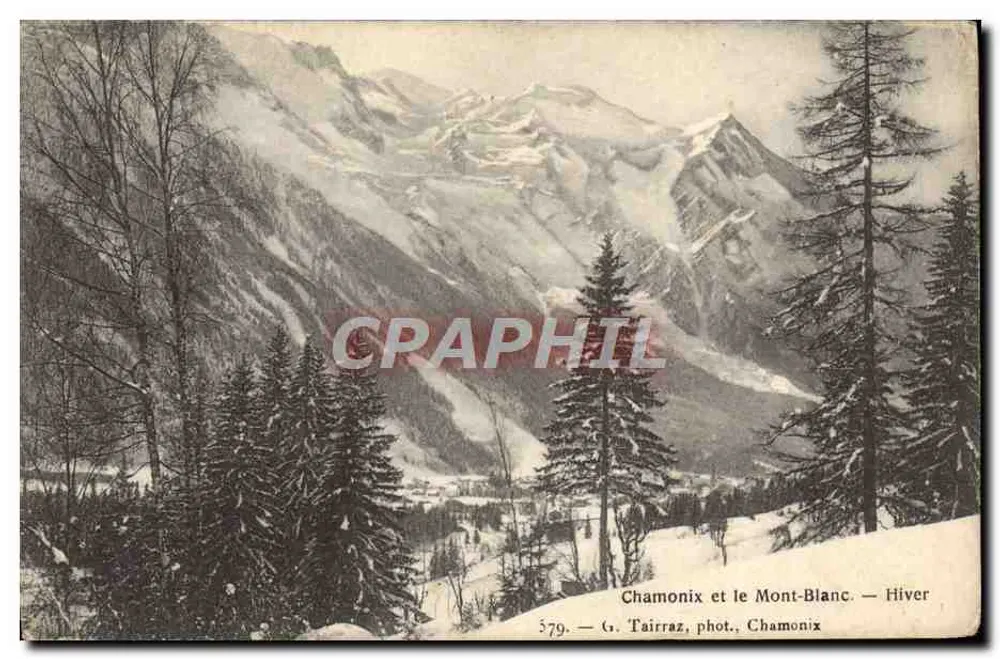 Chamonix e o Mont-Blanc — Inverno — (L. Tairraz, fot., Chamonix) n°579 - Frente