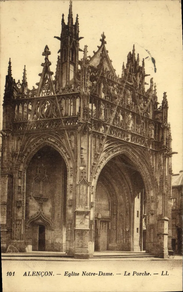 Alençon — Kirche Notre-Dame — Der Portalbereich — LL, Nr. 101 - Vorderseite