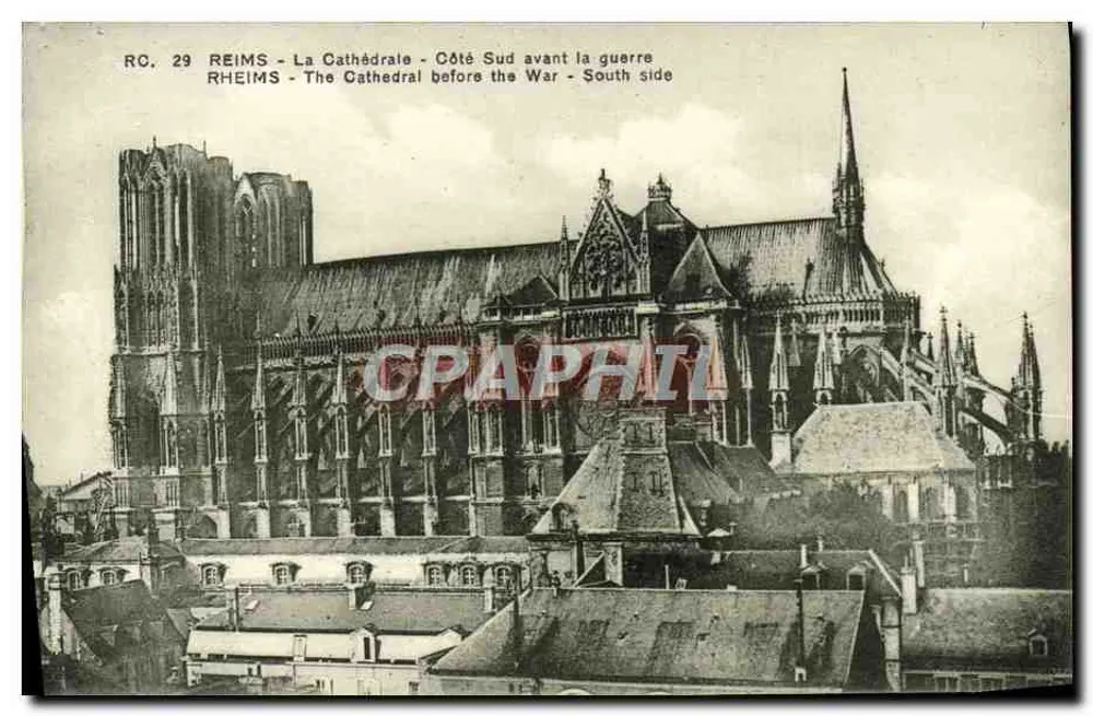 Reims - Die Kathedrale - Südseite vor dem Krieg — RC 29 — Reims Kathedrale Edition - Vorderseite