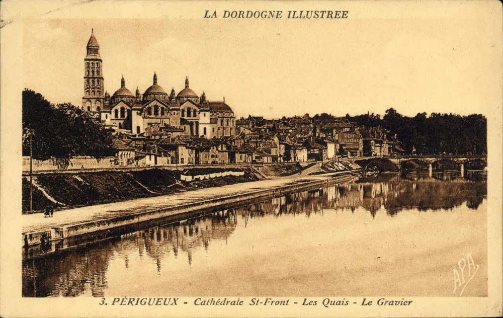 Périgueux — Kathedrale St-Front, Die Quais, Der Gravier — La Dordogne Illustrée, Nr. 3 - Vorderseite