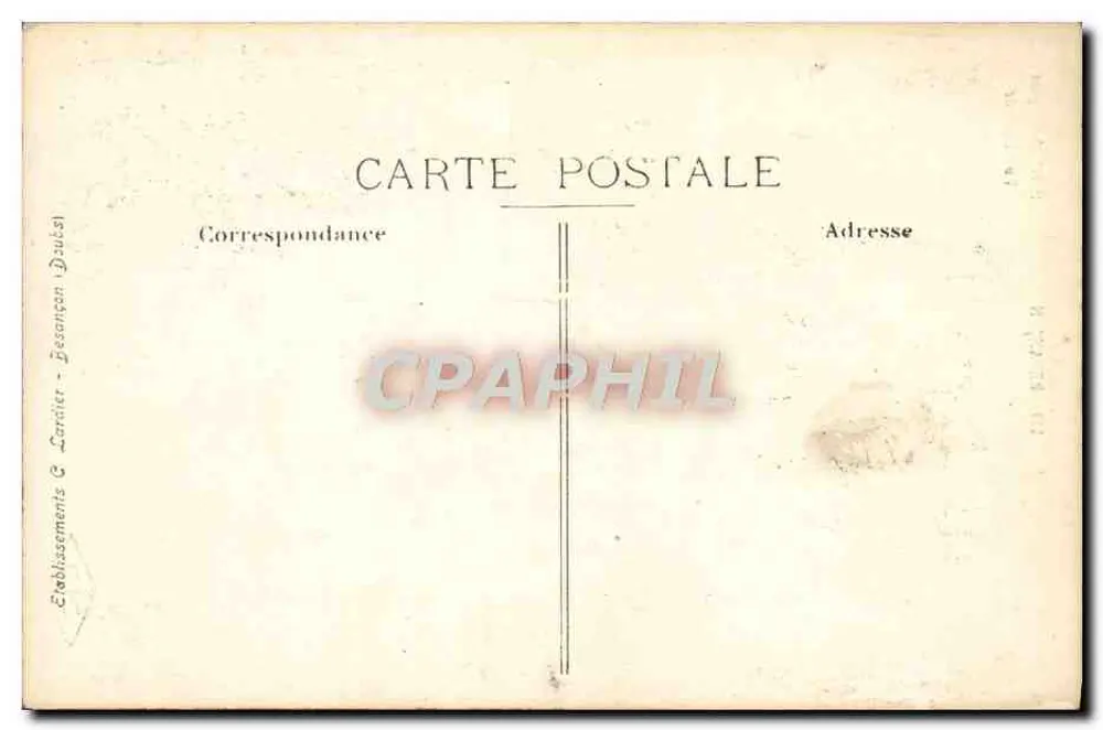Besançon — Hotel Chassignet, Rue Pasteur — C-L-B - Verso