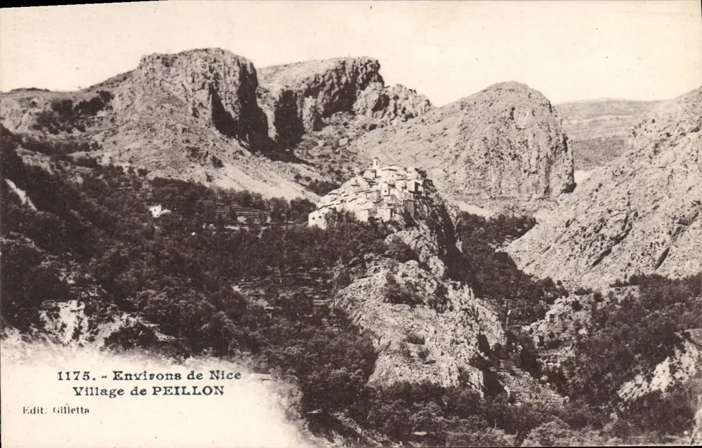 Arredores de Nice — Aldeia de PEILLON — Edit. Gilletta n°1175 - Frente