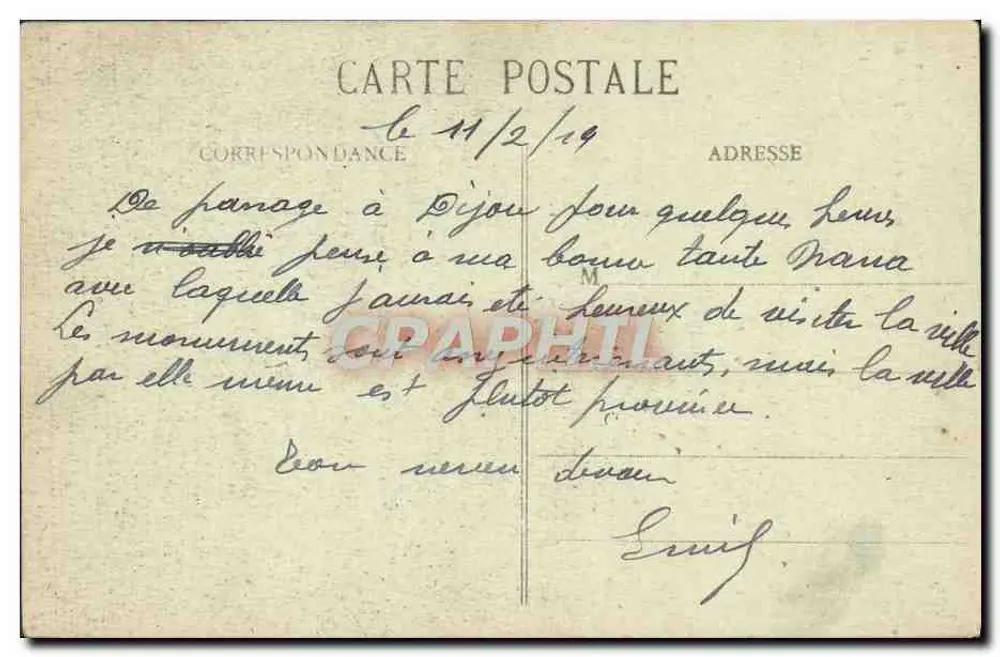 Relógio de Notre-Dame — Dijon — Jacquemart, L. edit. n° 550 - Verso
