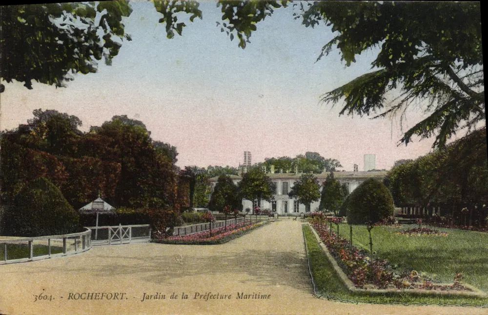 Rochefort - Jardim da Prefeitura Marítima — editor anônimo, n° 3604 - Frente