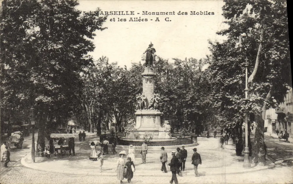 Marseille - Monument des Mobiles und die Allées - A. C. - Vorderseite