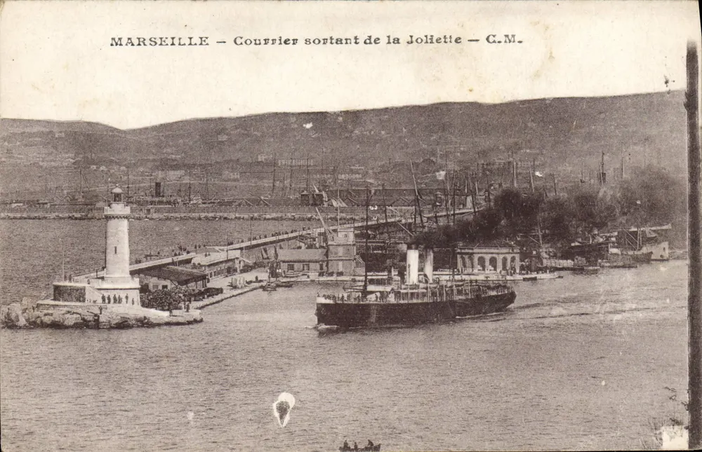 Marsiglia — Corriere in uscita dalla Joliette — C.M. - Recto
