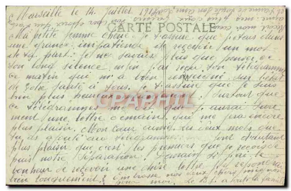 Marsiglia — Corriere in uscita dalla Joliette — C.M. - Verso