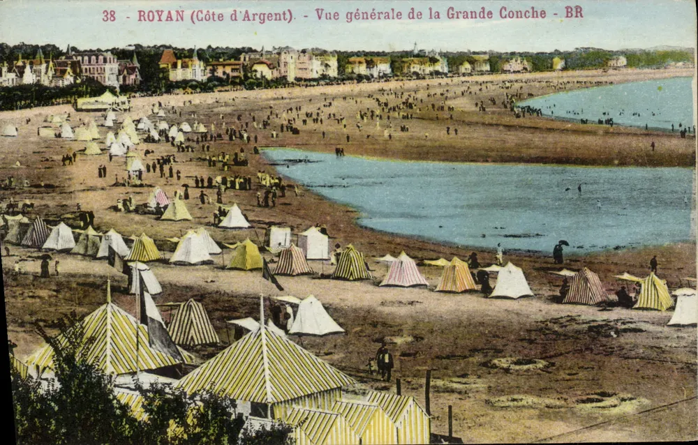 ROYAN (Côte d'Argent) — Vista general de la Grande Conche — BR - Anverso