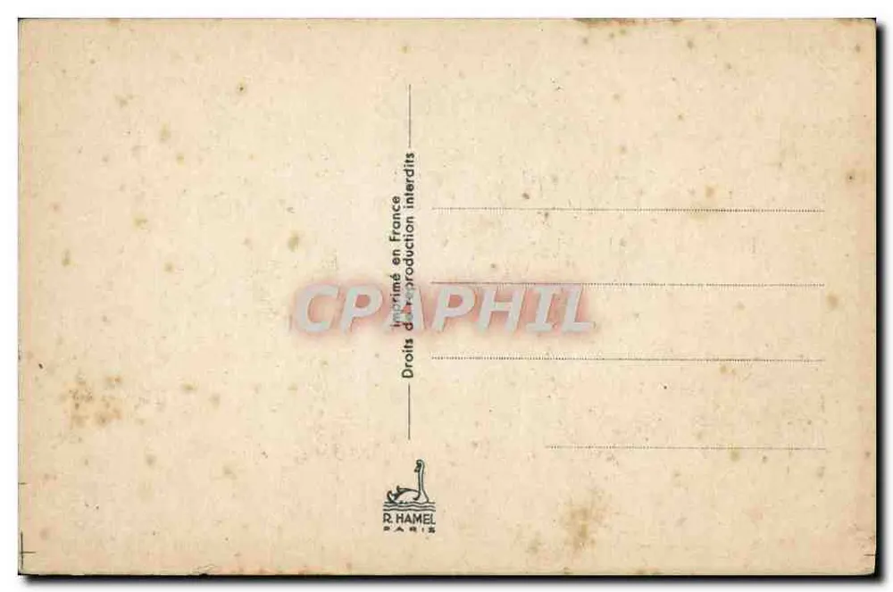Dois peixes e um ferro de cavalo — 1º de Abril — editor R. Hamel, Paris - Verso